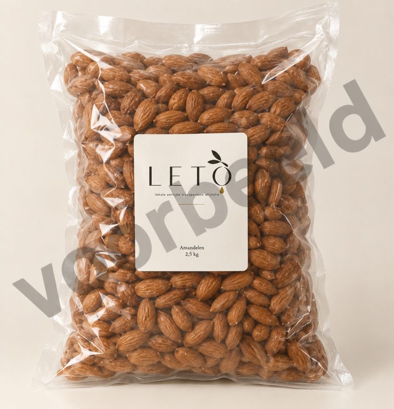 Vacuüm verpakte zak gepelde amandelen van 2,5 kilo (voorbeeldfoto)